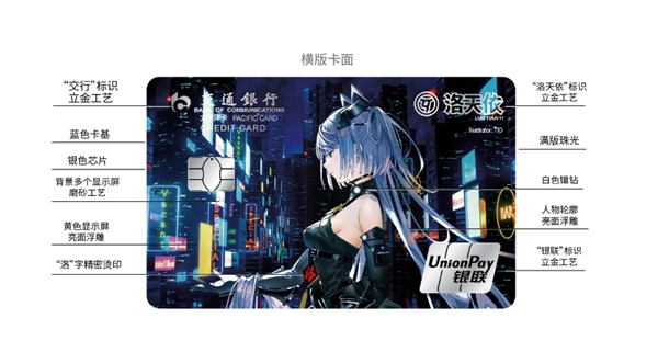 交通银行携手虚拟偶像刷开新次元,洛天依主题信用卡"破圈"上市