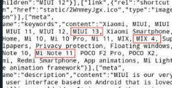 小米MIX4和小米Note11现身官网代码   或首发MIUI 13