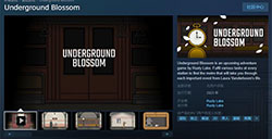 冒险游戏《Underground Blossom》Steam页面上线 年内发售