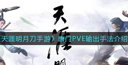 天涯明月刀手游唐门PVE输出手法是什么唐门PVE输出手法介绍