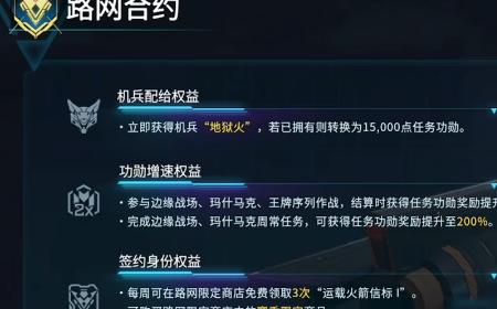 《解限机》攻略——路网合约特点介绍
