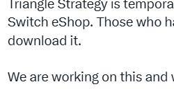 《三角战略》从Switch美服下架 恢复购买时间待定