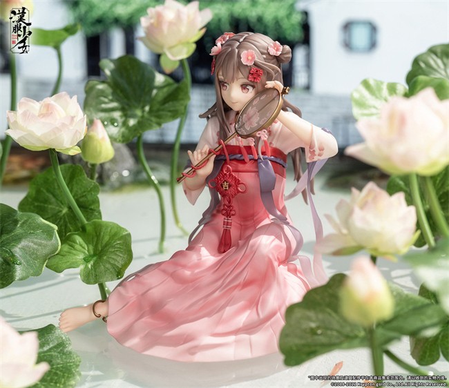 潮趣：插画师Anmi 汉服少女 映水芙蓉 1/7手办  又是我最喜欢的裸足
