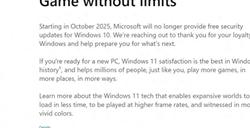 Windows 10即将寿终正寝 微软向更多用户推送全屏广告