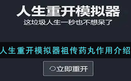 人生重开模拟器传药丸有什么用  祖传药丸作用介绍