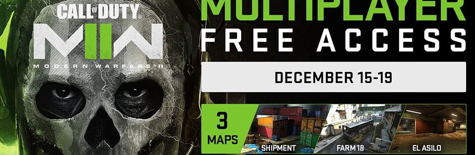《使命召唤 19：现代战争 2》开启免费周末活动 12月20日前可玩