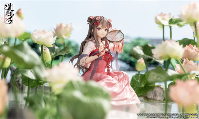 潮趣：插画师Anmi 汉服少女 映水芙蓉 1/7手办  又是我最喜欢的裸足