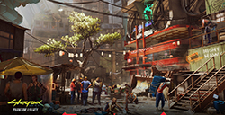 《赛博朋克2077：往日之影》新概念图  狗镇的一天