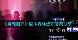 灵魂潮汐巨木森林选项答案是什么  巨木森林选项答案分享