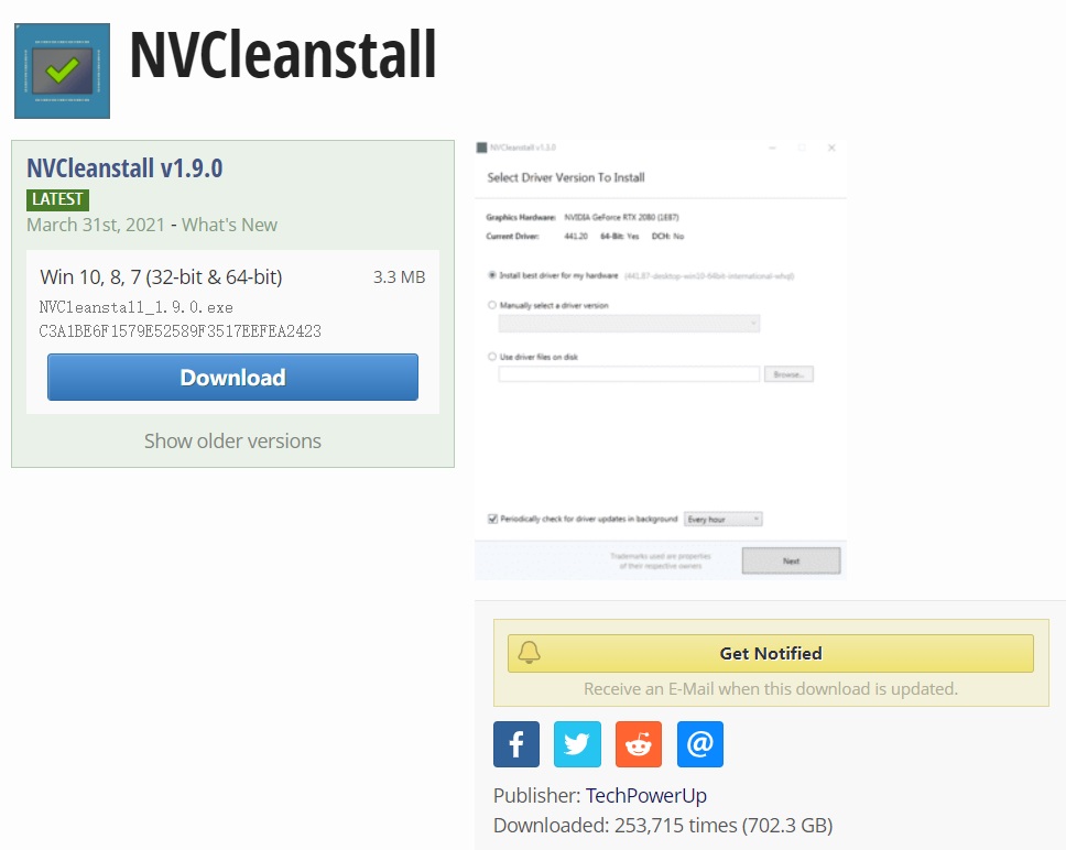 N卡驱动工具NVCleanstallv1.9.0版发布