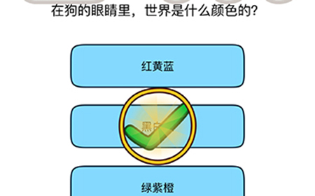 脑洞我最大第51关攻略  在狗的眼睛里世界是什么颜色的