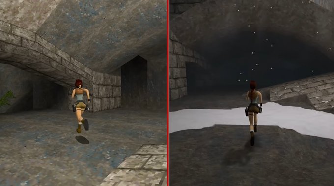 《古墓丽影 复刻版》与原版对比:画面更清晰 动作更流畅