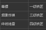 刺客信条3 全物品打造表