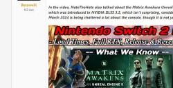 网传Switch2能4K60帧运行《塞尔达传说：荒野之息》