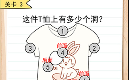我答题贼6第3关攻略  这件T恤上有多少个洞
