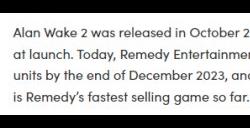 《心灵杀手2》截至2月初销量超130万 成Remedy公司史上销售最快游戏