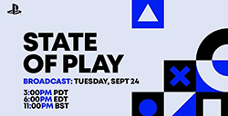 索尼新“State of Play”直播将于9月25日  20多款游戏将登场