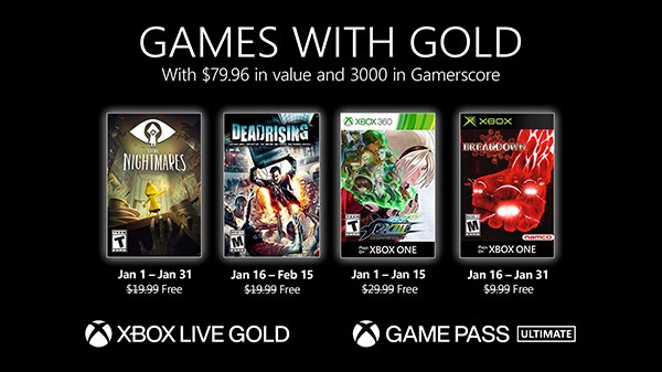 Xbox Live金会员2021年1月会免游戏公布