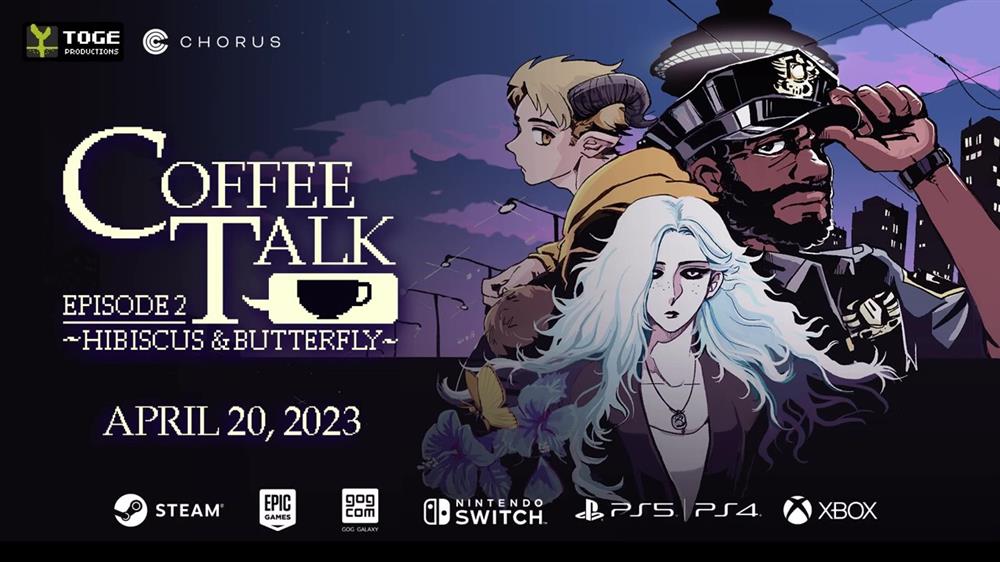 文字模拟游戏《Coffee Talk2：洛神花与蝴蝶》发布发售日预告片