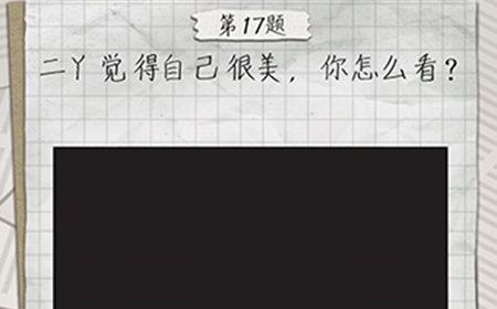 最囧游戏4第17关攻略  二丫觉得自己很美你怎么看