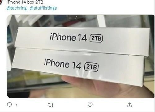  竟有2TB版本！iPhone 14包装盒被曝出 