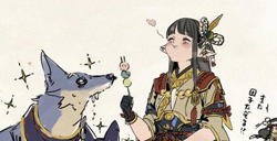 NS《怪物猎人：崛起 》新艺术图公布   少女教艾露猫和牙猎犬画画
