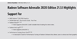 AMD发布21.3.1版显卡驱动