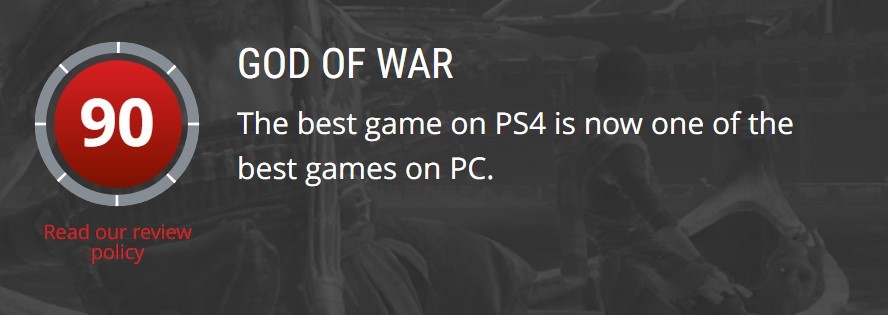 《战神4》PC版评分解禁  M站均分93分