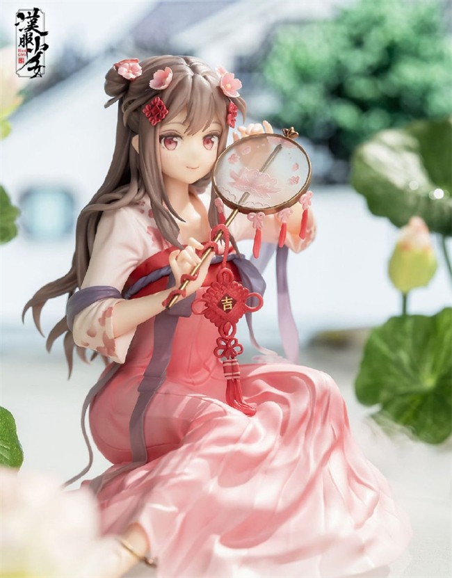 潮趣：插画师Anmi 汉服少女 映水芙蓉 1/7手办  又是我最喜欢的裸足
