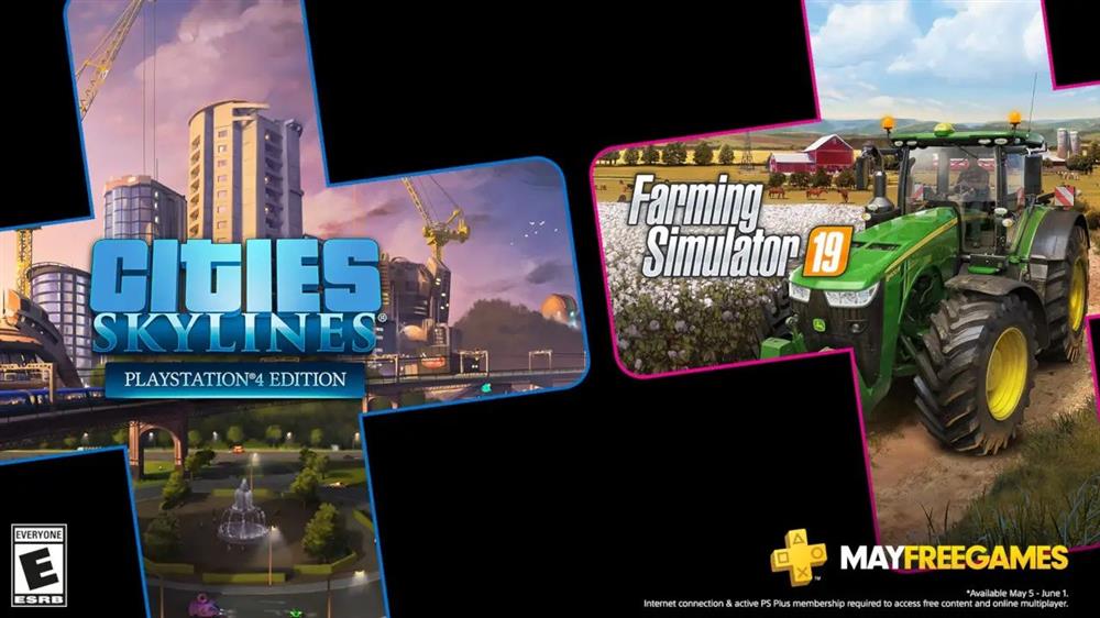 PS美服5月会免游戏公布:《城市：天际线》《模拟农场19》
