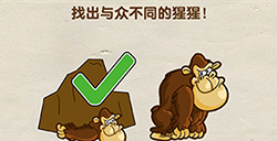超级烧‪脑第10关攻略  找出与众不同的猩猩