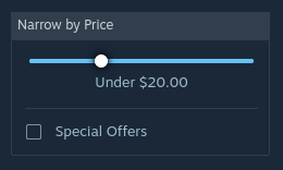 Steam全新搜索功能上线 可按价格搜索
