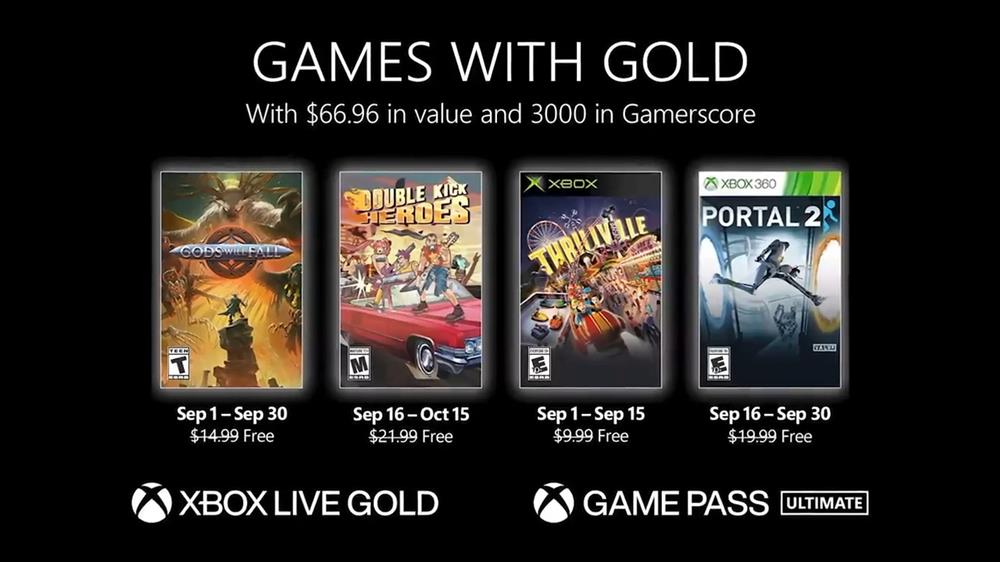 Xbox Live金会员9月会免游戏公布 共有4款游戏