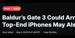 爆料：2025年初《博德之门3》有望登陆iOS平台