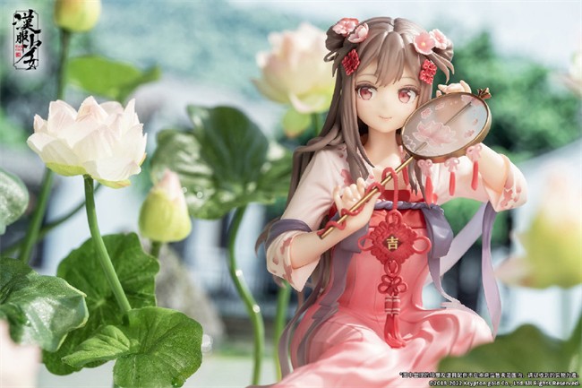 潮趣：插画师Anmi 汉服少女 映水芙蓉 1/7手办  又是我最喜欢的裸足