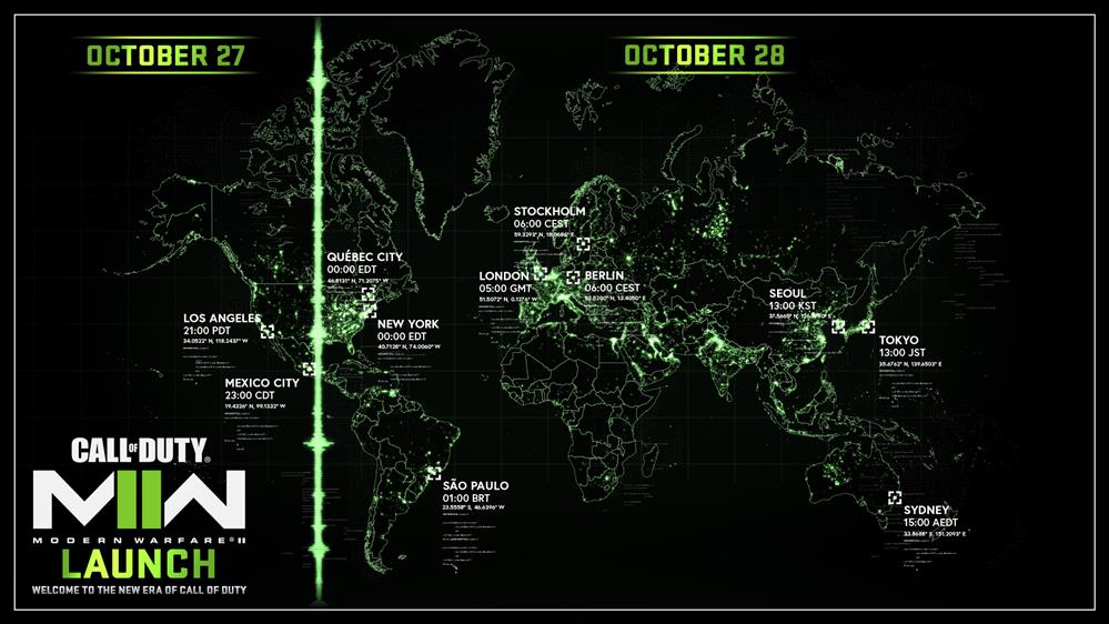 《使命召唤19：现代战争2》全球解锁时间公布