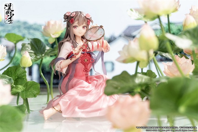 潮趣：插画师Anmi 汉服少女 映水芙蓉 1/7手办  又是我最喜欢的裸足