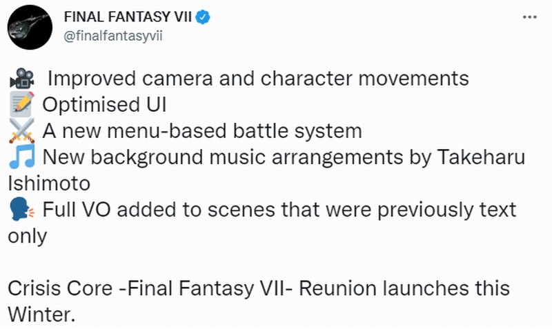 《最终幻想7：核心危机 重聚》新细节 战斗系统改变