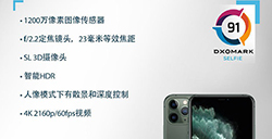 DxOMark公布iPhone 11 Pro Max前置摄像头分值