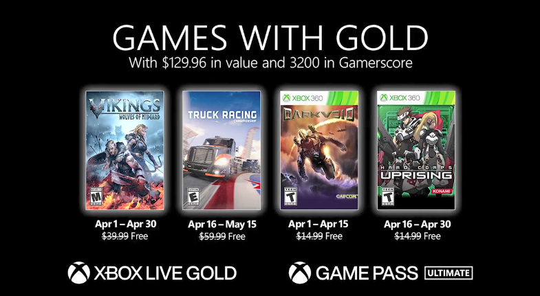 Xbox金会员4月免费游戏公布共计4款