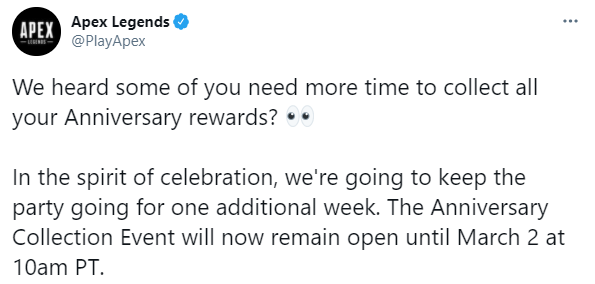 《Apex英雄》周年收集活动时间延长一周