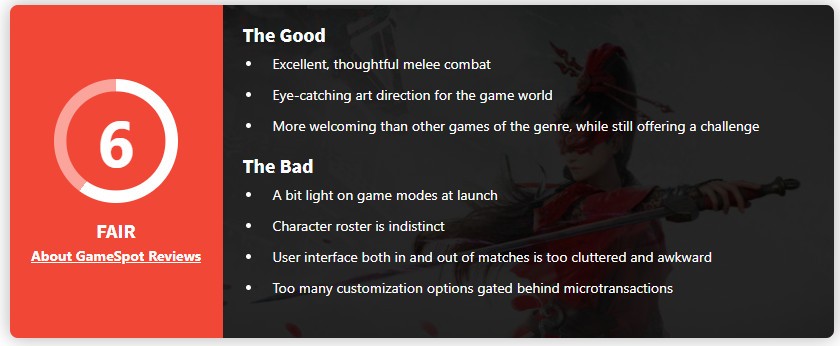《永劫无间》IGN 8分 大逃杀类游戏新亮点