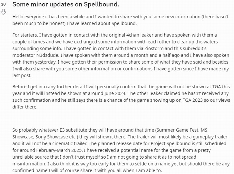 FS社新作《Spellbound》或将于2025年发售！