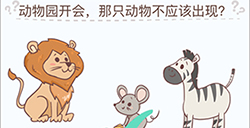 烧脑大挑战游戏第6关攻略  动物园开会哪只动物不应该出现
