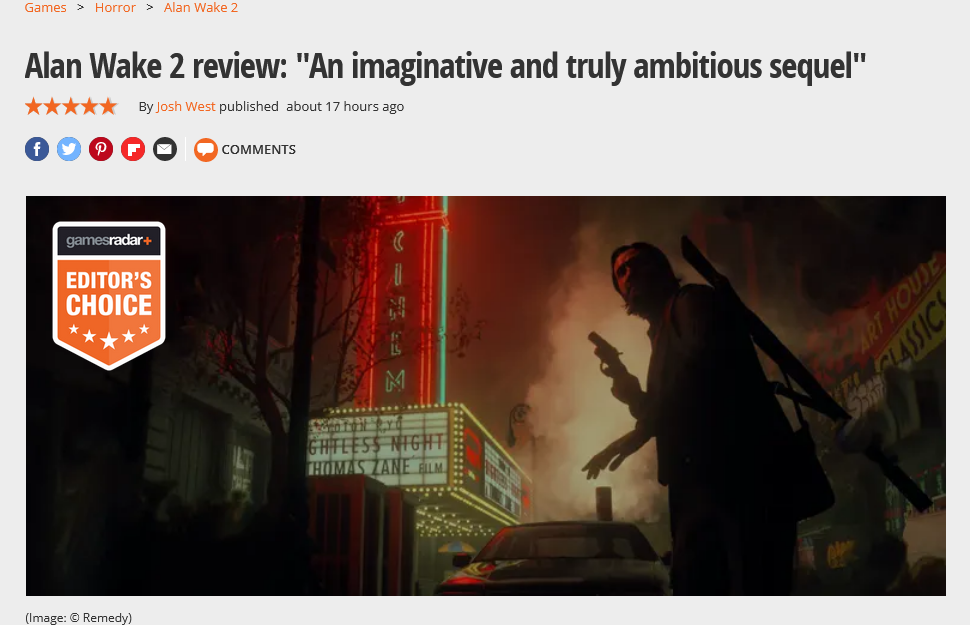 《心灵杀手2》外媒评价整合：时隔13年续作不负众望