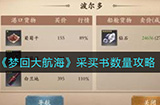 梦回大航海采买书应该买多少  采买书数量攻略