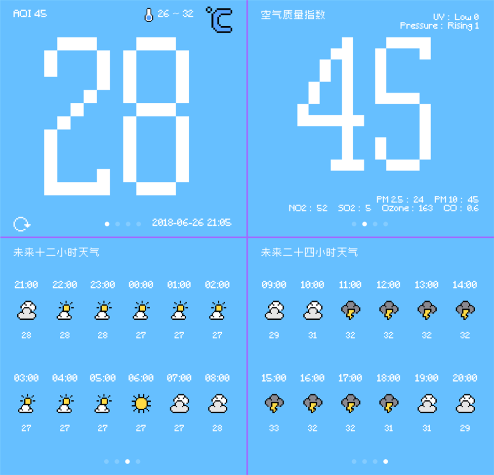 应用日推荐  最萌像素风天气预报《像素天气》