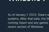 Steam客户端明年起不再支持Win7/8/8.1系统