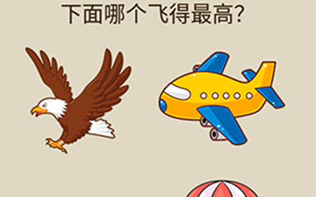 疯狂最强脑洞游戏第1关攻略  下面哪个飞得最高