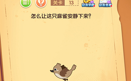 最强大脑闯关第13关攻略  怎么让这只麻雀安静下来